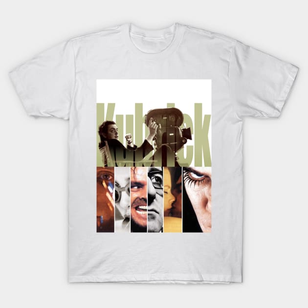 Stanley Kubrick Collage Portrait T-Shirt by Dez53